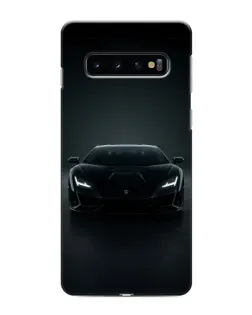 Чохол для Samsung Galaxy s10 Plus з картинкою «Чорний Lamborghini Aventador»