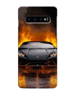 Чохол для Samsung Galaxy s10 Plus з картинкою «Lamborghini у вогні»