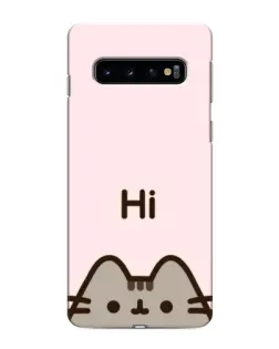 Чохол для Samsung Galaxy s10 Plus з картинкою «Пушин каже Hi»