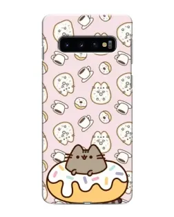 Чохол для Samsung Galaxy s10 Plus з картинкою «Пушин на пончику»
