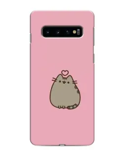 Чохол для Samsung Galaxy s10 Plus з картинкою «Pusheen серце»