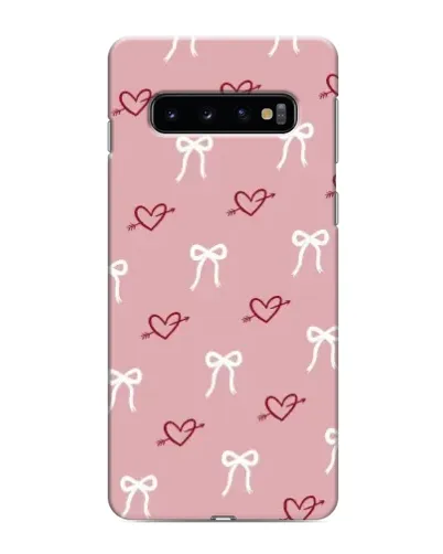 Чохол для Samsung Galaxy s10 Plus з картинкою «Серця та банти» Чохол для Samsung Galaxy s10 Plus з картинкою «Серця та банти»