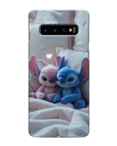 Чехол для Samsung Galaxy s10 Plus с картинкой «Плюшевые Стич Ангел»