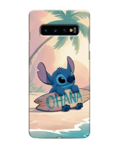 Чехол для Samsung Galaxy s10 Plus с картинкой «Стич на серфе»