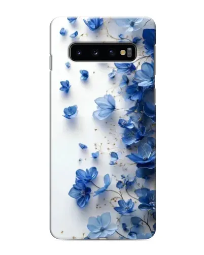 Чохол для Samsung Galaxy s10 Plus з картинкою «Блакитний квітковий каскад»