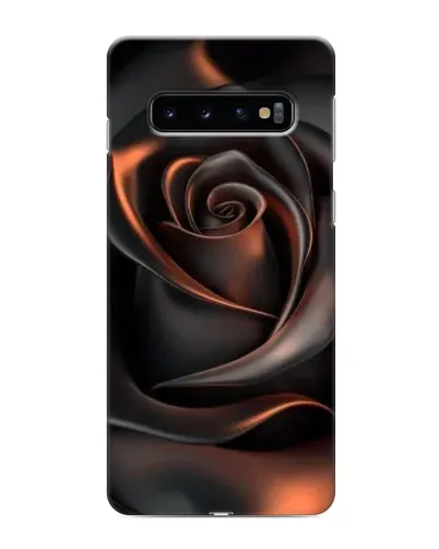 Чохол для Samsung Galaxy s10 Plus з картинкою «Шовкова чорна троянда»