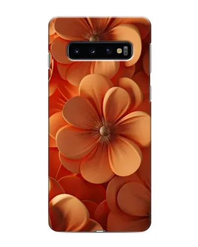 Чохол для Samsung Galaxy s10 Plus з картинкою «Помаранчева макро квітка»