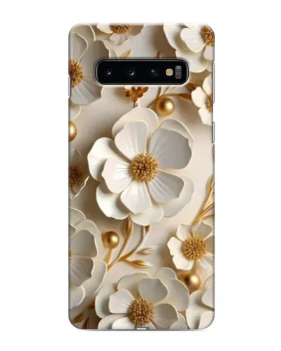 Чохол для Samsung Galaxy s10 Plus з картинкою «Білі паперові квіти»