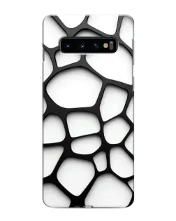 Чохол для Samsung Galaxy s10 Plus з картинкою «Біла об'ємна сітка»