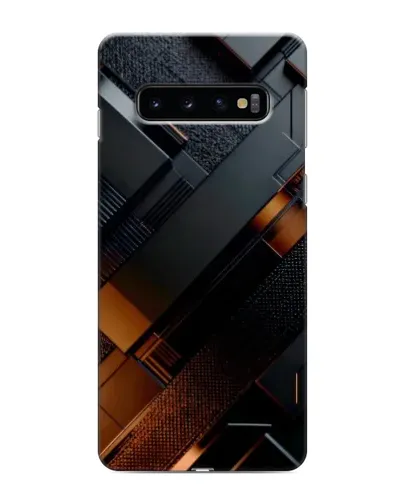 Чохол для Samsung Galaxy s10 Plus з картинкою «Чорні геометричні блоки» Чохол для Samsung Galaxy s10 Plus з картинкою «Чорні геометричні блоки»