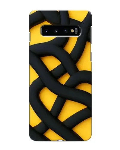 Чохол для Samsung Galaxy s10 Plus з картинкою «Чорне жовте переплетення» Чохол для Samsung Galaxy s10 Plus з картинкою «Чорне жовте переплетення»