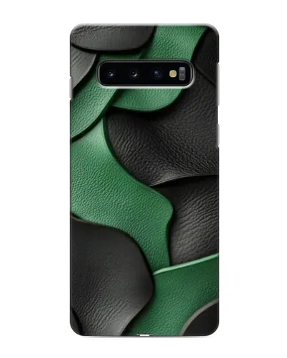 Чохол для Samsung Galaxy s10 Plus з картинкою «Зелені шкіряні хвилі» Чохол для Samsung Galaxy s10 Plus з картинкою «Зелені шкіряні хвилі»