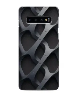 Чохол для Samsung Galaxy s10 Plus з картинкою «Об'ємне сіре плетіння»