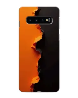 Чохол для Samsung Galaxy s10 Plus з картинкою «Помаранчевий розлом»
