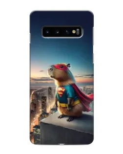 Чехол для Samsung Galaxy s10 Plus с картинкой «Капи-мен супергерой» Чехол для Samsung Galaxy s10 Plus с картинкой «Капи-мен супергерой»