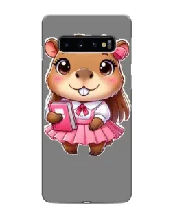 Чехол для Samsung Galaxy s10 Plus с картинкой «Девочка капибара» Чехол для Samsung Galaxy s10 Plus с картинкой «Девочка капибара»
