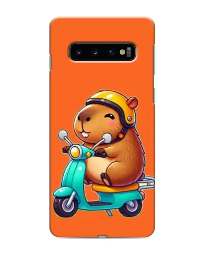 Чехол для Samsung Galaxy s10 Plus с картинкой «Капибара на скутере» Чехол для Samsung Galaxy s10 Plus с картинкой «Капибара на скутере»