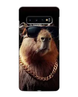 Чехол для Samsung Galaxy s10 Plus с картинкой «Капибара золотая цепь» Чехол для Samsung Galaxy s10 Plus с картинкой «Капибара золотая цепь»