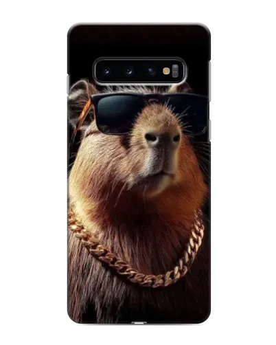 Чехол для Samsung Galaxy s10 Plus с картинкой «Капибара золотая цепь» Чехол для Samsung Galaxy s10 Plus с картинкой «Капибара золотая цепь»