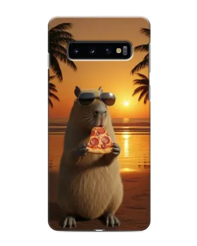 Чехол для Samsung Galaxy s10 Plus с картинкой «Капибара с пиццей» Чехол для Samsung Galaxy s10 Plus с картинкой «Капибара с пиццей»