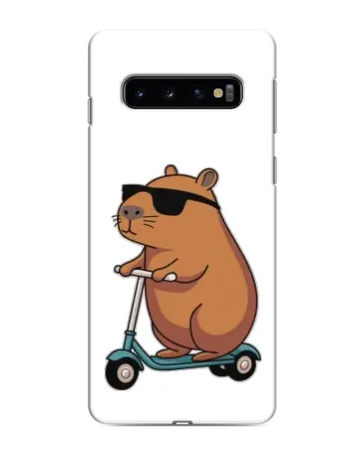 Чехол для Samsung Galaxy s10 Plus с картинкой «Капибара на самокате» Чехол для Samsung Galaxy s10 Plus с картинкой «Капибара на самокате»