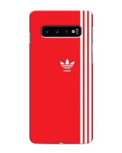 Чехол для Samsung Galaxy S10 с картинкой «Красный минимализм Adidas»