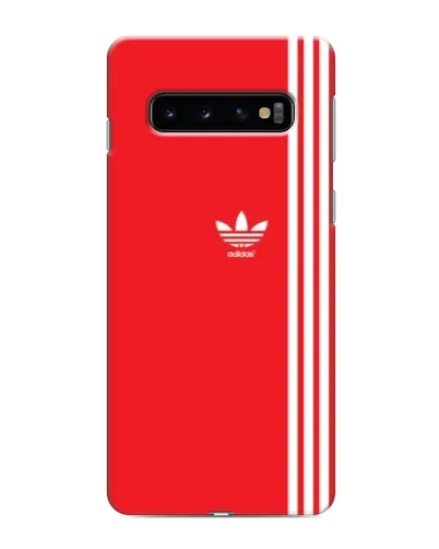 Чехол для Samsung Galaxy S10 с картинкой «Красный минимализм Adidas»