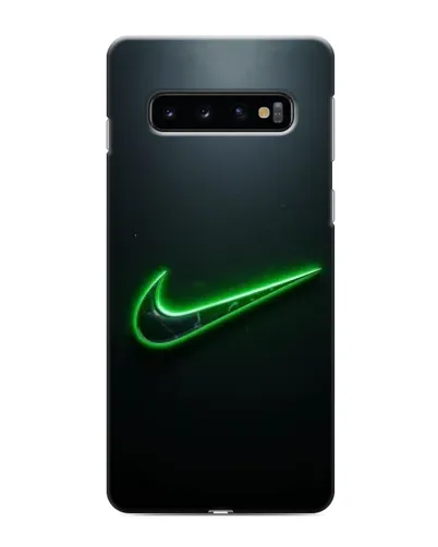 Чехол для Samsung Galaxy S10 с картинкой «Неоновый контур Nike»