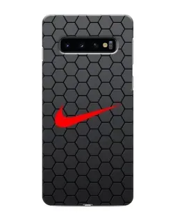 Чехол для Samsung Galaxy S10 с картинкой «Nike — карбоновая сетка»