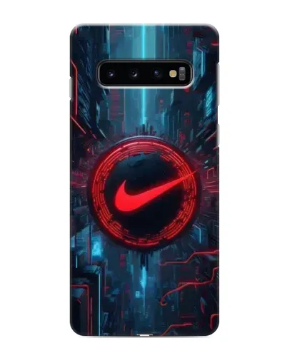 Чехол для Samsung Galaxy S10 с картинкой «Техногенный стиль Nike»