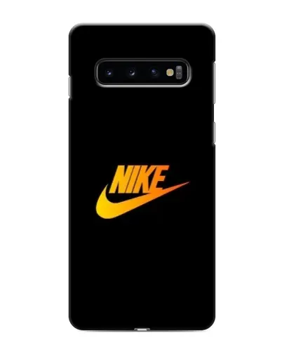 Чехол для Samsung Galaxy S10 с картинкой «Золотой логотип Nike»
