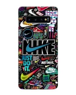 Чохол для Samsung Galaxy S10 з картинкою «Яскравий колаж Nike»