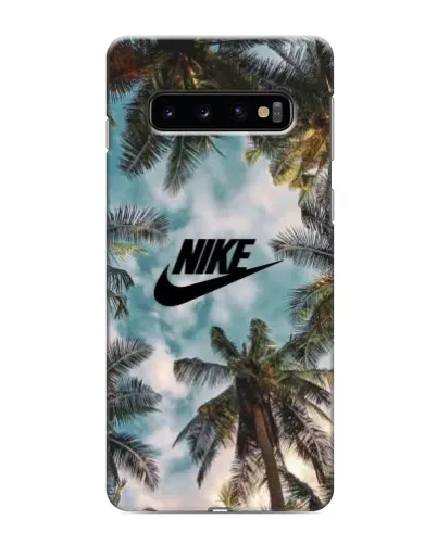 Чехол для Samsung Galaxy S10 с картинкой «Тропический принт Nike» Чехол для Samsung Galaxy S10 с картинкой «Тропический принт Nike»