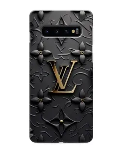 Чехол для Samsung Galaxy S10 с картинкой «Кожаная текстура LV»