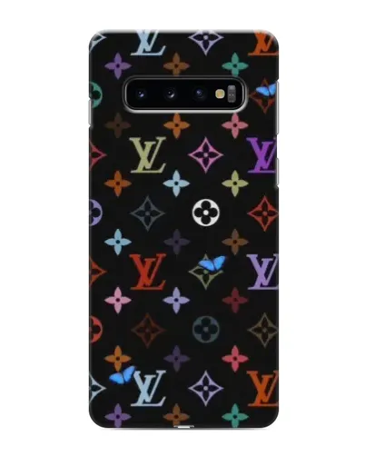 Чехол для Samsung Galaxy S10 с картинкой «Цветная монограмма LV»