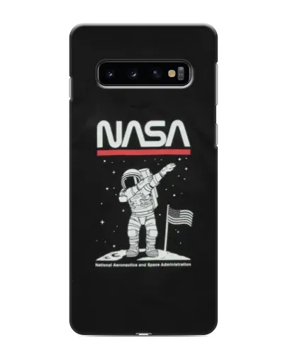 Чехол для Samsung Galaxy S10 с картинкой «NASA — шагаем по Луне»