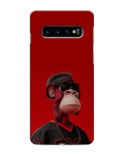 Чехол для Samsung Galaxy S10 с картинкой «Bored Ape в красном» Чехол для Samsung Galaxy S10 с картинкой «Bored Ape в красном»