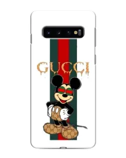 Чехол для Samsung Galaxy S10 с картинкой «Микки Маус Gucci — полосы»