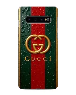 Чехол для Samsung Galaxy S10 с картинкой «Gucci — фирменная полоса и золото» Чехол для Samsung Galaxy S10 с картинкой «Gucci — фирменная полоса и золото»
