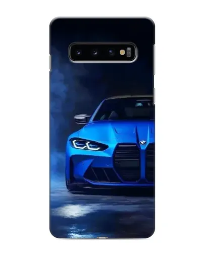 Чехол для Samsung Galaxy S10 с картинкой «Голубая BMW M4»
