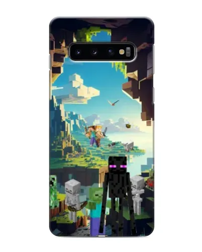 Чехол для Samsung Galaxy S10 с картинкой «Эндермен в лесу»