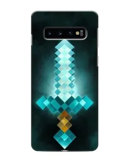 Чехол для Samsung Galaxy S10 с картинкой «Алмазный меч неон»