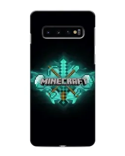 Чехол для Samsung Galaxy S10 с картинкой «Minecraft Diamond лого»