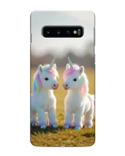 Чехол для Samsung Galaxy S10 с картинкой «Пара единорогов»