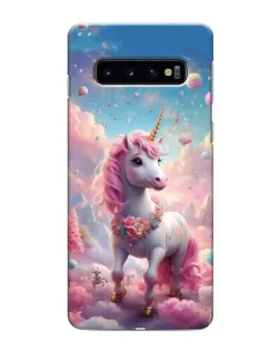 Чехол для Samsung Galaxy S10 с картинкой «Единорог среди облаков»