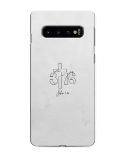 Чехол для Samsung Galaxy S10 с картинкой «Иоанна 3:16 Крест»