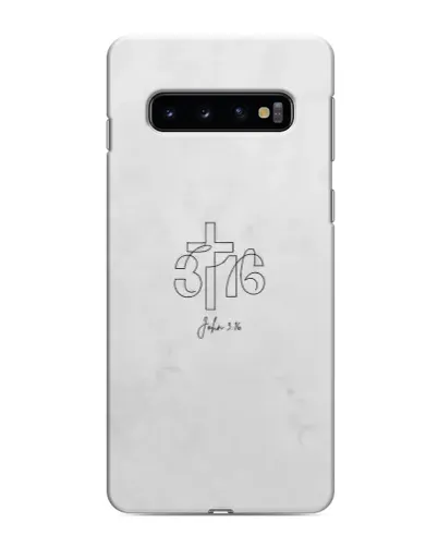Чехол для Samsung Galaxy S10 с картинкой «Иоанна 3:16 Крест»