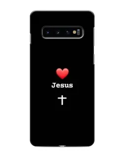 Чехол для Samsung Galaxy S10 с картинкой «Сердце - Jesus»