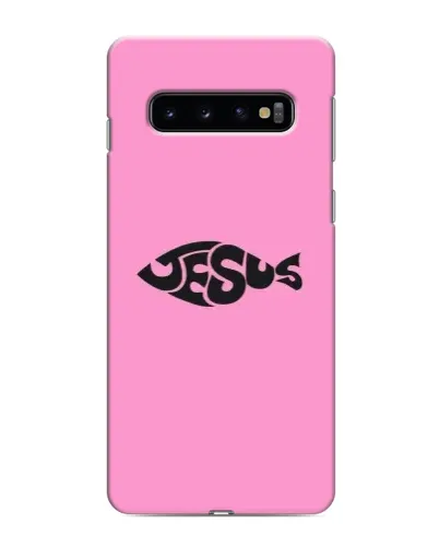 Чехол для Samsung Galaxy S10 с картинкой «Розовый символ  Jesus»
