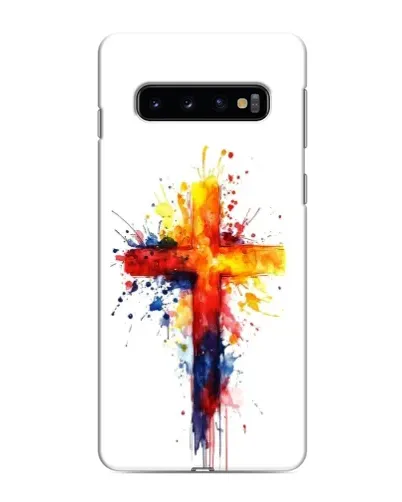 Чехол для Samsung Galaxy S10 с картинкой «Акварельный крест»